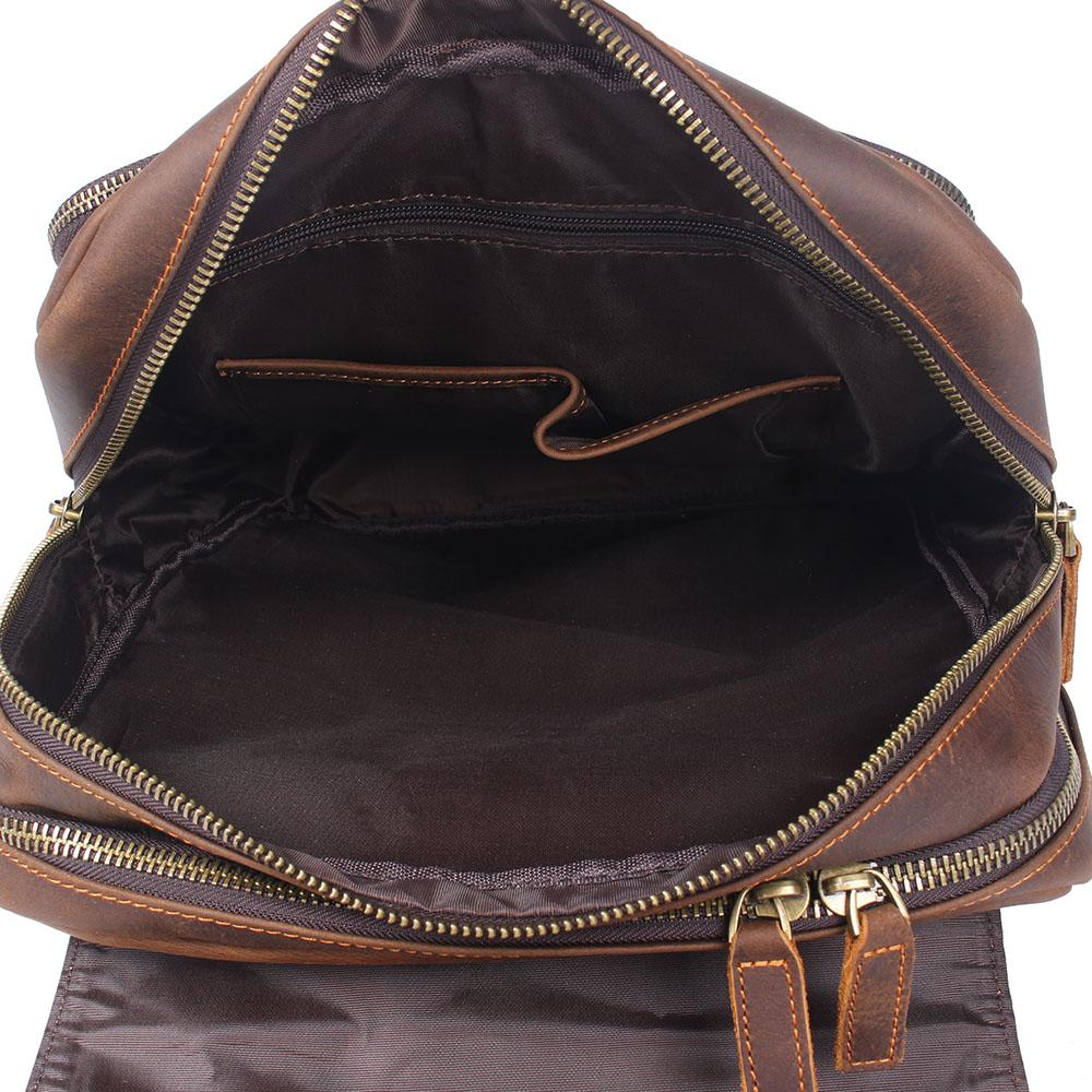 Brown leather backpack | BIEFELD
