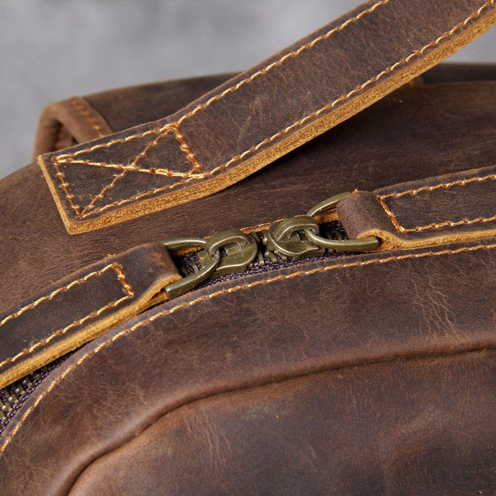 Brown Leather Backpack | MORITZ