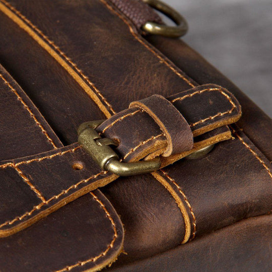 Brown Leather Backpack | MORITZ