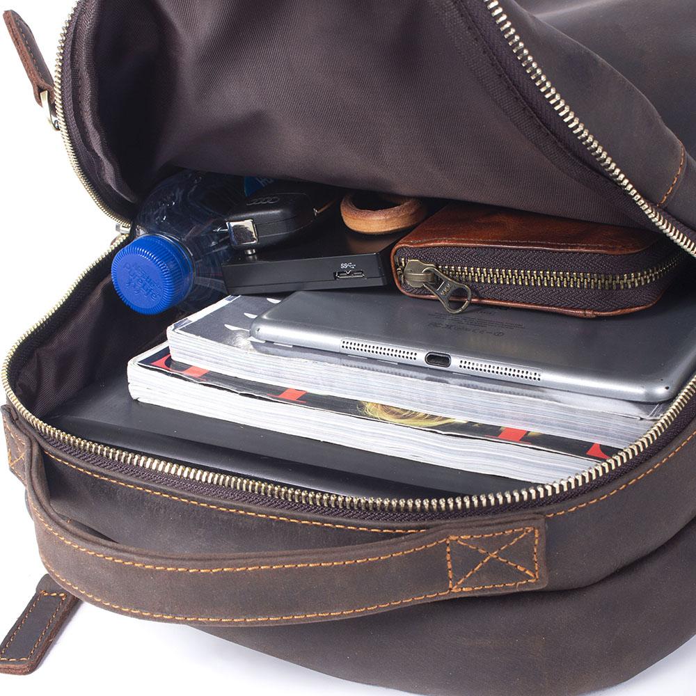 Brown Leather Backpack | TOLEDO