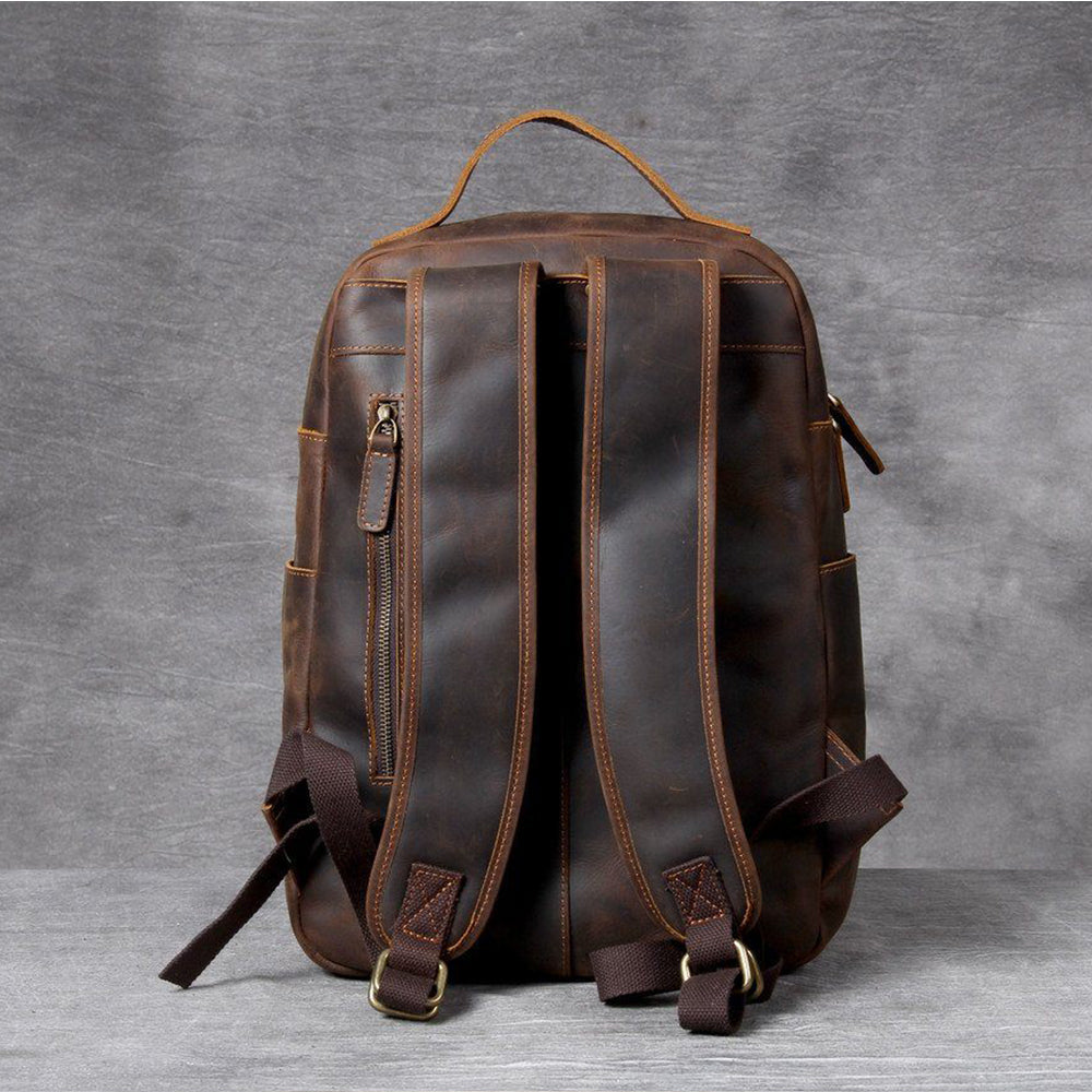 Brown Leather Backpack | MORITZ