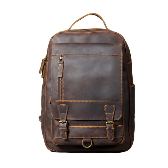 Brown Leather Backpack | MORITZ