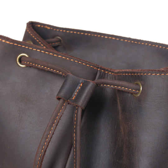 Leather Backpack with Drawstring | FLAM