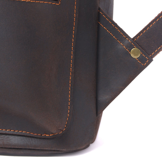 Leather Backpack with Drawstring | FLAM