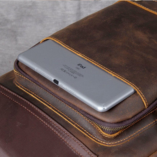 Brown Leather Backpack | MORITZ