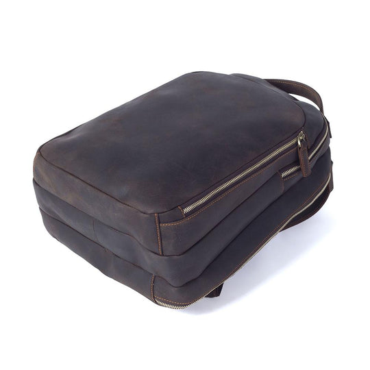 Brown Leather Backpack | TOLEDO