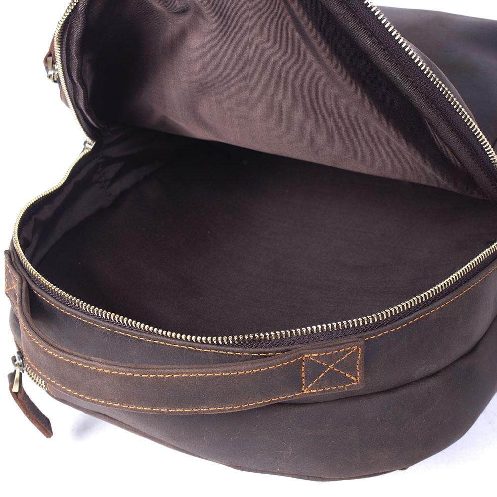 Brown Leather Backpack | TOLEDO