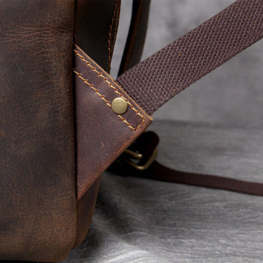 Brown Leather Backpack | MORITZ
