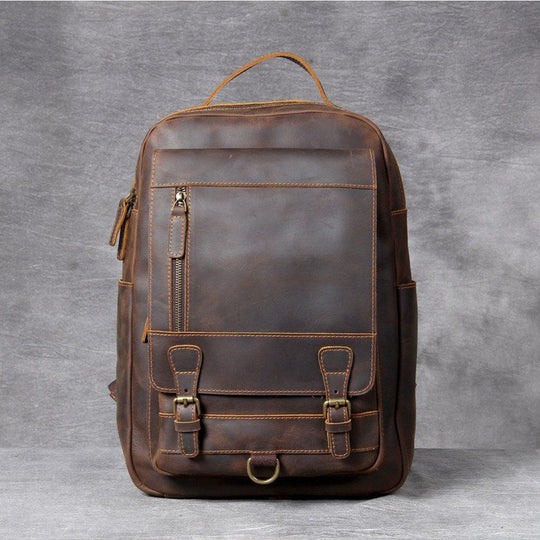 Brown Leather Backpack | MORITZ