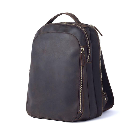 Brown Leather Backpack | TOLEDO