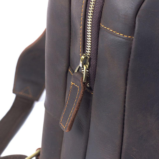 Brown Leather Backpack | TOLEDO