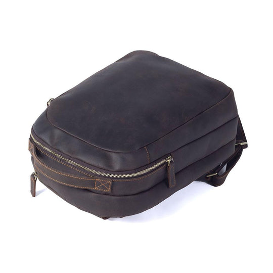 Brown Leather Backpack | TOLEDO