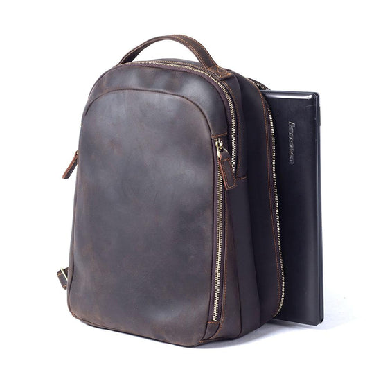 Brown Leather Backpack | TOLEDO